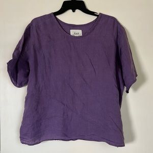 Purple boxy Flax top